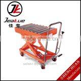 Portable 300/500kg Pedal Hand Lift Table With Roller thumbnail-1