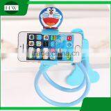 Plastic Cartoon Flexible Folding Telescopic Foldable Desktop Pad Cell Mobile Phone Bracket Stand Support Holder With Clip thumbnail-2