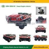 XBH 8X8-2C Diesel-engine Vehicle Transportation Cart Amphibious Car 800cc 8 Wheel 4 Stroke ATV thumbnail-1