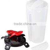 2 in 1 Twin Pack 700ml 24 Ounce Plastic Dual BPA Free Shaker Bottle, Amazon Hot Sale Fitness GYM Protein Shaker Water Bottle thumbnail-2