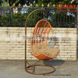 Single Seat White Rattan Hanging Chair for Outdoor thumbnail-6