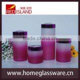 Wholesale 4 Set Glass Jars With Spray Color