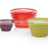 Collapsible Bowl Set | 4oz , 16oz , 32oz, Eggplant, Lettuce & Tomato thumbnail-2