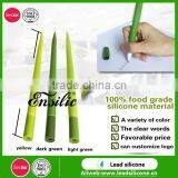 Sedex and ISO Certification New Design Silicone Grass Leaf Shaped Ball Pen thumbnail-1