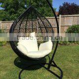 2016 Indoor or Outdoor BLACK Rattan Adult Swing Chair / Pod Garden Patio Furniture thumbnail-2