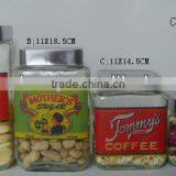 High Quality Spray Glass Letter Jar Storage for Coffee and Tea thumbnail-1