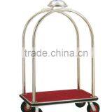 Guangzhou Hotel Stainless Steel Bellman Luggage Trolley BY-390 thumbnail-1