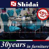 12mm Thick Tempered Glass Dining Table 6 Chairs Set LV-A804 thumbnail-1