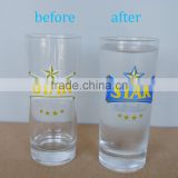 customized design funy glass cup with cold color changing design