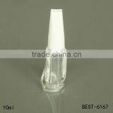 10ml small nail polish bottles manufacturers with white plastic brush cap