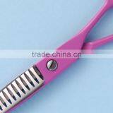 CA-618DP 6inch Opposing Handle Pink Pet Grooming Scissors thumbnail-4