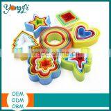 Custom 3D Bakeware Cookie Tools Set Colorful Plastic Round Cookie Cutter thumbnail-1