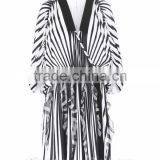 2016 Women Chiffon Dress, Floral Sublimation Prints Pleated Dress thumbnail-1