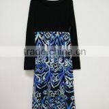 Wholesale 14 Year Girl Without Dress Baby Girls Fashion Long Sleeve Blue Dresses for Kid and Mom thumbnail-3