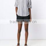 2016 High Quality Fancy Stripe Shirt Elegant Design OEM Service thumbnail-1