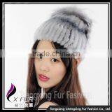 CX-C-121C Chainese Good Quality Wholesale Stock Rabbit Fur Winter Hat thumbnail-1