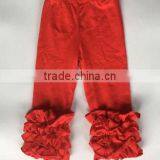 2017 Latest Kids Wear Leggings Custom Cheap Baby Clothes Cotton Ruffle Wholesale Girl Fashion Jogger Pants thumbnail-3