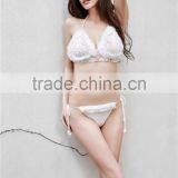 2017 Fashion Design Faux Fur Decorated Ladies Crochet Micro Bikini thumbnail-1