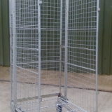 Warehouse Logistic Hand Steel Moving Roll Cage With 4 Wheels