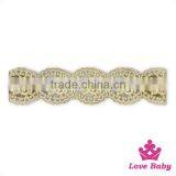 Lovely Baby Girl Knit Lace Flower Hair Accessories Skinny Elastic Pony Bridal Wedding Boho Headband thumbnail-1