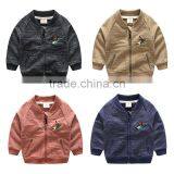 S33423W 2017 Boy Cotton Hoody Jacket Boys' Embroidery Baseball Jacket thumbnail-1