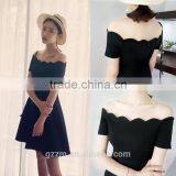 2017 The Newest Short Sleeve Girl Party Dress With Different Color thumbnail-2