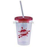 USA Made 16 oz Insulated Tumbler With Straw And Lid - Double-wall, BPA/BPS-free and Comes With Your Logo thumbnail-6
