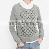 Lady Grey Melange Sweatshirt Pullover thumbnail-1
