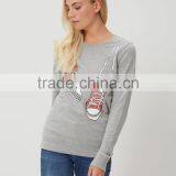 2016 Fashion Black Sweatshirt Long Sleeve Cheap Wholesale Custom Crewneck Sweatshirts thumbnail-5