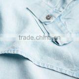 2017 China Manufacturer Shandao High Fashion New Casual Autumn Design Long Sleeve Button Opening Loose Blue Viscose Blouse thumbnail-4