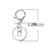 Wholesale Silver Plated Lobster Clasp Findings Simple Metal Key Chain Rings thumbnail-2