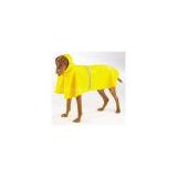 Dog Rain Coat - Yellow w/ Reflective Stripe