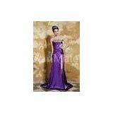 Sweet Strapless Mermaid Elastic Satin Purple Womens Party Dresses Long Party Gowns thumbnail-1