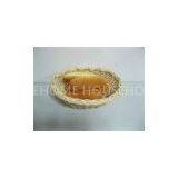 Waterproof Biege Rattan Oval Bread Basket , Rattan Storage Baskets thumbnail-1