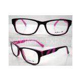 Hand Made Black & Pink Popular Acetate Eyeglasses Frames For Women With Demo Lens thumbnail-1