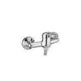 Eco-friendly Wall Mounted Chrome Shower Mixer Taps / Shower Faucet With Brass Body Zinc Handle for thumbnail-1
