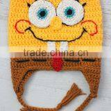 Knitted Crochet Square Spongebob Baby Hat thumbnail-5