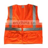 Orange hi vis safety vest with high quality