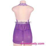 Four Color Purple Halter Ladies Sexy Pyjamas thumbnail-6