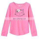 Jumping Beans Kids Clothing, Girls 4- 8 Long Sleeve Slubbed Shirttail Graphic Kids Cartoon T- Shirt thumbnail-2