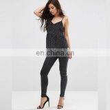 2016 Custom Pretty Cami Top in Spot Print Fashion Blouse for Women thumbnail-4