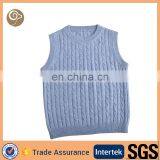 Round Neck Knitting Wholesale Cable Cashmere Baby Vest thumbnail-1