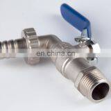 1/2 Nickel Plated Bibcock Brass Ball Hose Bibcock Tap Brass Water Plastic Tap Faucet thumbnail-3