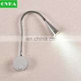Silver Colour Small Size Industrial Wall Lamp Energy Saving Wall Lamp Led With Different Length Hose Flexible Led Light