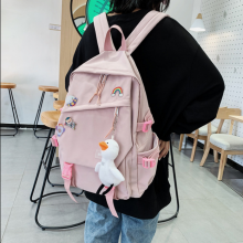 Schoolbag Female Korean High School Students Backpack Female Japanese Large Capacity Nylon Leisure Backpack Trend thumbnail-2