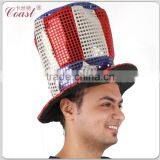 Fashion Three Colors France Folding Fans Sequin Hats thumbnail-2