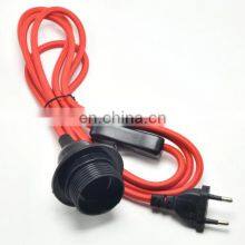 EU Plug With Switch and E27 Lamp Holder CE Certification Lighting Set