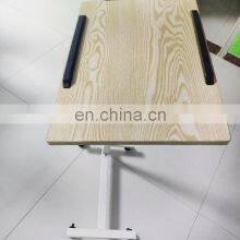 Top Quality Adjustable Height Wooden Over Bedside Dining Overbed Table for Hospital thumbnail-4