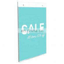 Wall Mounted 8.5 x 11 Clear Acrylic Sign Holder With Screws Custom Acrylic Sign Holder