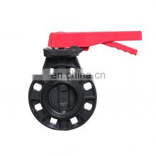 Various sizes 4 inch EPDM Rubber Seat Sea Water PVC Manual Flange Butterfly Valve upvc/brass/stainless/